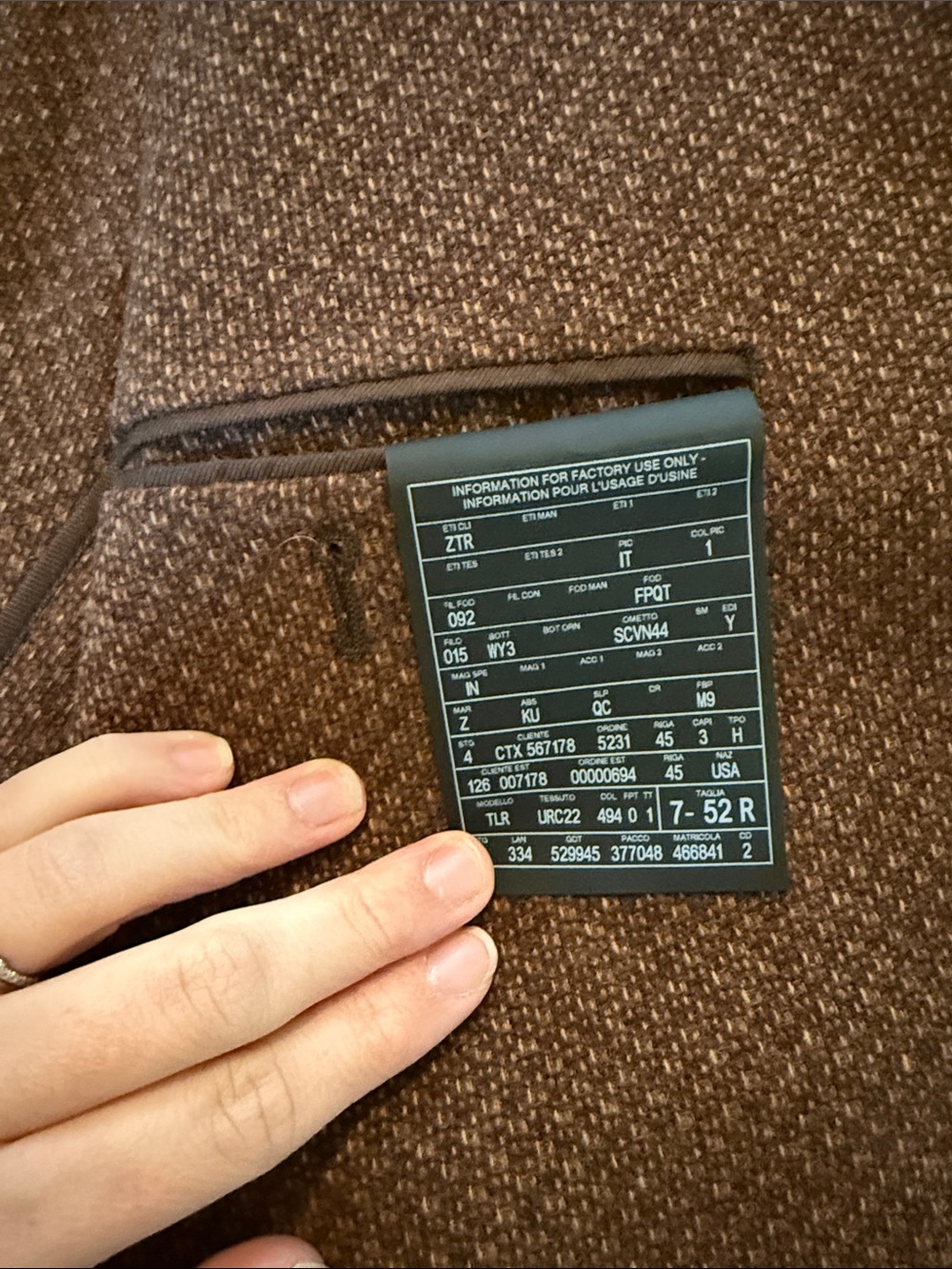 Ermenegildo Zegna Brown Textured Sport Coat - Picture 3 of 9